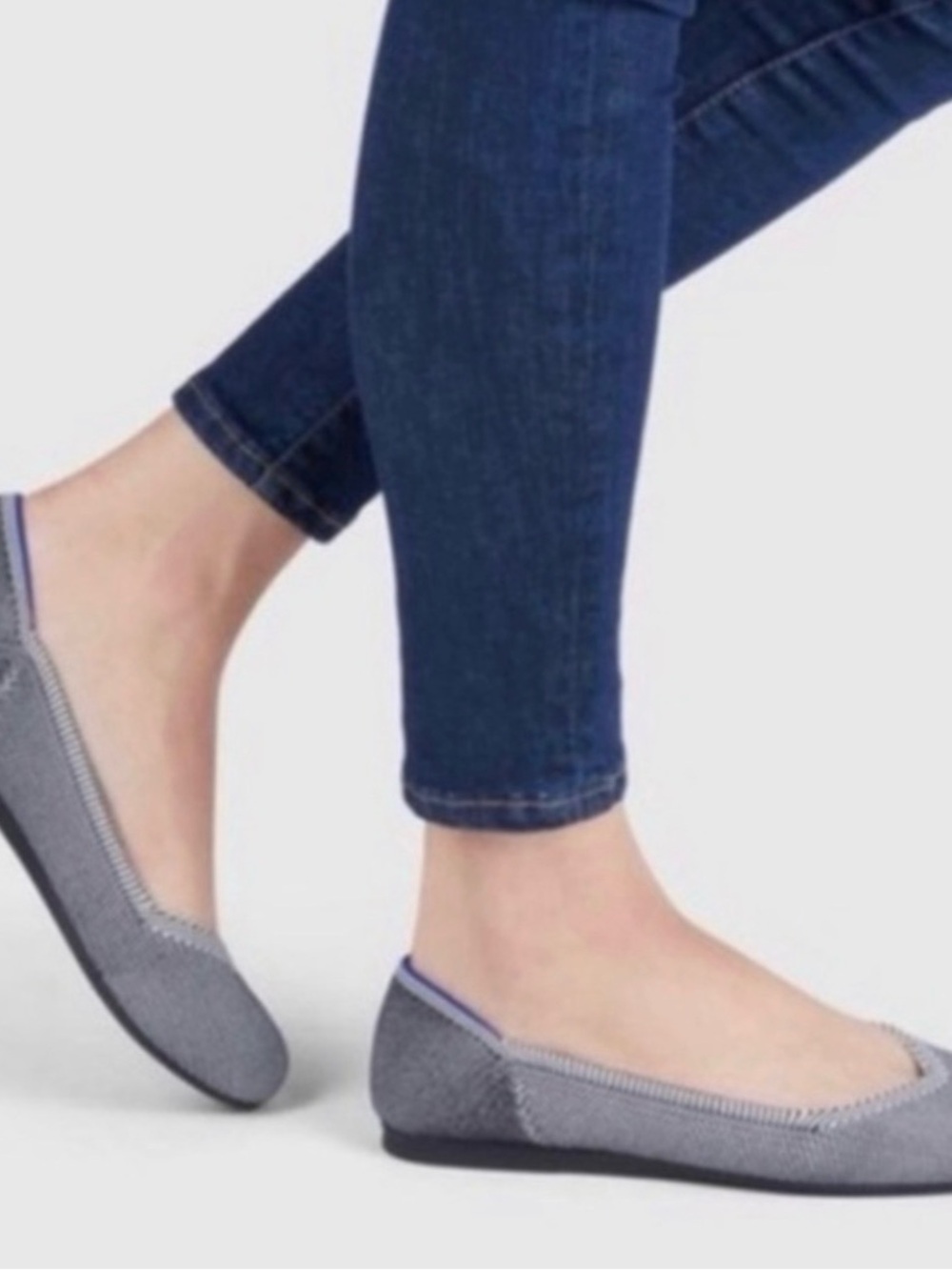 Brand New Rothy’s Birdseye Grey Retired Flat Size 10